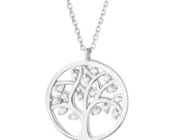 Naszyjnik srebrny z cyrkoniami - drzewko