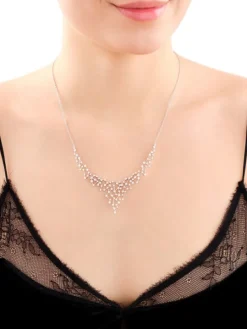 Naszyjnik srebrny z cyrkoniami