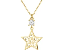 Naszyjnik srebrny z cyrkonią - gwiazda