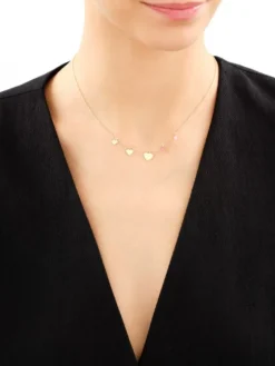 Naszyjnik srebrny z cyrkoniami - krzyże