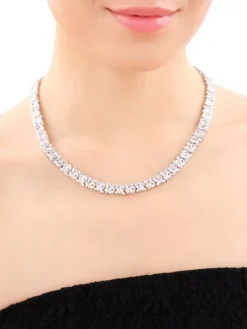 Naszyjnik srebrny z cyrkoniami