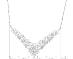 Naszyjnik srebrny z cyrkoniami