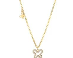 Naszyjnik srebrny z cyrkoniami - motyle