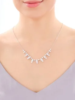 Naszyjnik srebrny z cyrkoniami