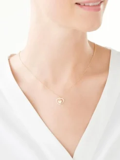 Naszyjnik srebrny z cyrkoniami - serce