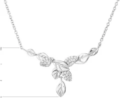 Naszyjnik srebrny z cyrkoniami - koło, serce