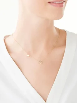 Naszyjnik srebrny z cyrkoniami - serca