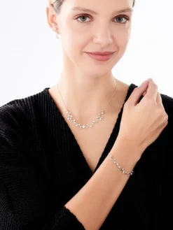 Naszyjnik srebrny z cyrkoniami