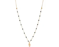 Naszyjnik srebrny z emalią - skrzydło