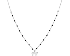 Naszyjnik srebrny z emalią - koń