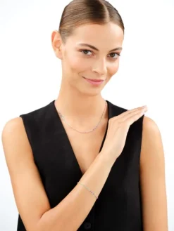 Naszyjnik srebrny z emalią