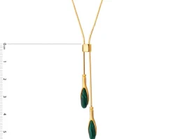 Naszyjnik srebrny z malachitem