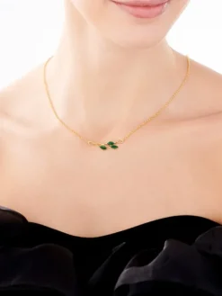 Naszyjnik srebrny z malachitem