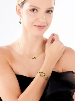 Naszyjnik srebrny z malachitem