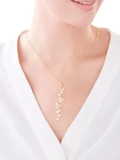 Naszyjnik srebrny z perłami