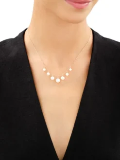 Naszyjnik srebrny z perłami