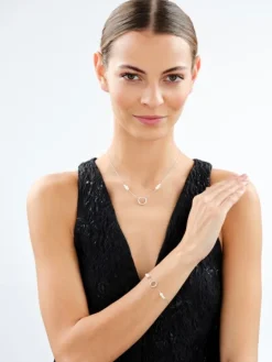 Naszyjnik srebrny z perłami - koło