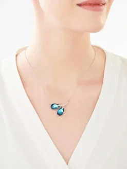 Naszyjnik srebrny ze szkłem