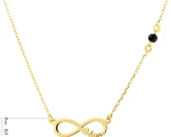 Naszyjnik srebrny ze szkłem - nieskończoność, mama