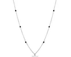 Naszyjnik srebrny ze szlifowanym szkłem - mama