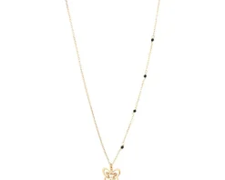 Naszyjnik  srebrny ze szlifowanym szkłem - motyl