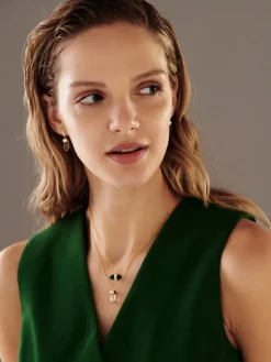 Naszyjnik srebrny ze szlifowanym szkłem