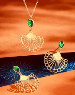 Naszyjnik srebrny ze szlifowanym szkłem