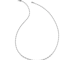 Naszyjnik z białego złota z brylantami - 45 cm - 0,35 ct - próba 585