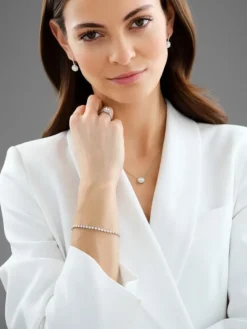 Naszyjnik z białego złota z brylantami - SI1/H - 1,17 ct - próba 750