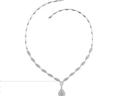 Naszyjnik z białego złota z diamentami - 2,49 ct - próba 750