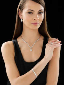 Naszyjnik z białego złota z diamentami - 2,49 ct - próba 750