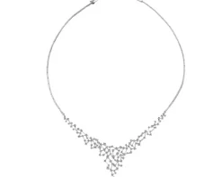 Naszyjnik z białego złota z brylantami - 3,00 ct - próba 585