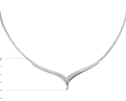 Naszyjnik z białego złota z diamentami - 0,32 ct - próba 750