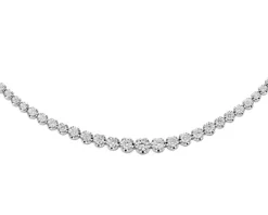 Naszyjnik z białego złota z brylantami - 45 cm - 5,25 ct - próba 750