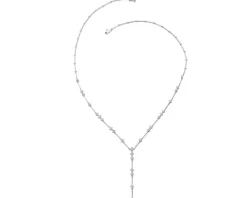 Naszyjnik z białego złota z brylantami - 42 cm - 1,55 ct - próba 750