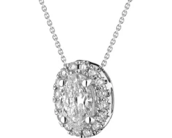 Naszyjnik z białego złota z diamentami - SI1/H - 1,27 ct - próba 750