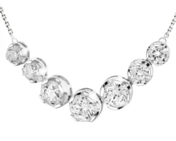 Naszyjnik z białego złota z brylantami laboratoryjnymi - 2,00 ct - próba 750