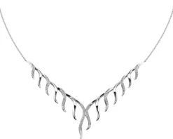 Naszyjnik z białego złota z brylantami - 0,27 ct - próba 585