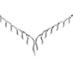 Naszyjnik z białego złota z brylantami - 0,27 ct - próba 750