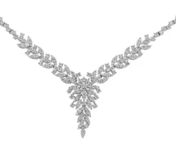 Naszyjnik z białego złota z brylantami - 2,67 ct - próba 750