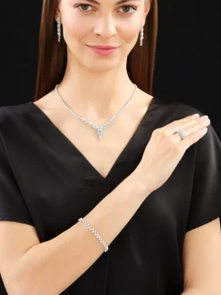 Naszyjnik z białego złota z brylantami - 2,67 ct - próba 750