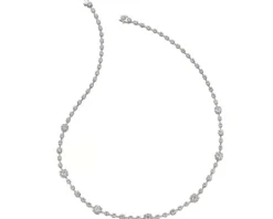 Naszyjnik z białego złota z brylantami - 42 cm - 5,00 ct - próba 750