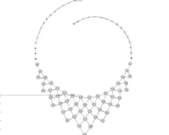 Naszyjnik z białego złota z brylantami - 5,00 ct - próba 750