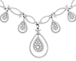 Naszyjnik z białego złota z diamentami - 3,93 ct - próba 585