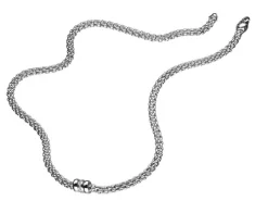 Naszyjnik z białego złota z brylantami - 0,10 ct - próba 750