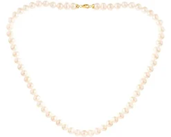 Naszyjnik z elementami z żółtego złota - perły