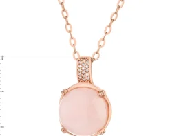 Naszyjnik z mosiądzu pozłacany z kwarcem i cyrkoniami