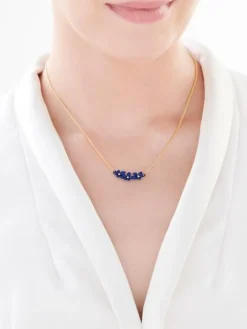 Naszyjnik z mosiądzu pozłacany - kwiaty