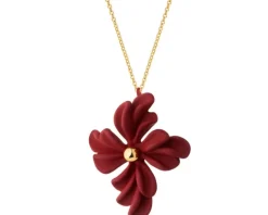 Naszyjnik z mosiądzu pozłacany - kwiat