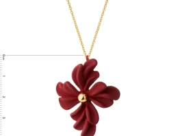 Naszyjnik z mosiądzu pozłacany - kwiat